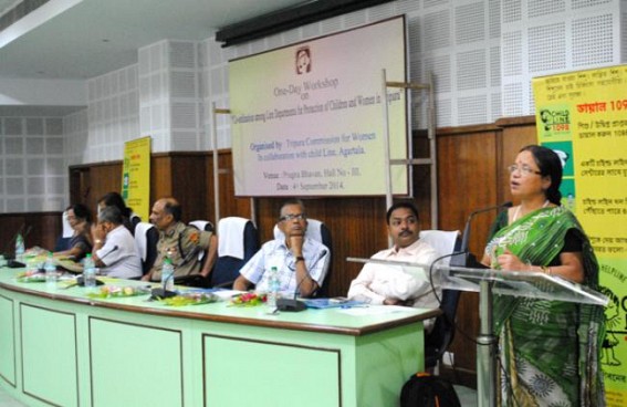 Workshop on Co-ordination among line departments for protection of children and women in Tripura  
